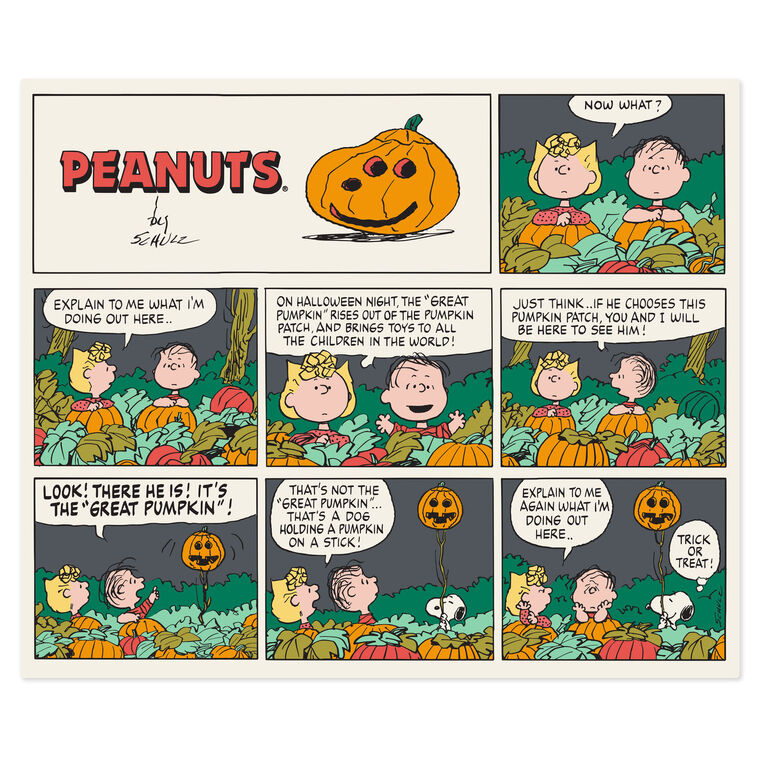 Hallmark Peanuts® Great Pumpkin Comic Strip Throw Blanket, 60x50