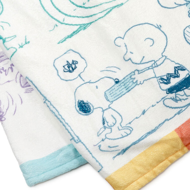 Hallmark Peanuts® 75th Anniversary Through The Years Plush Throw Blanket, 60x52