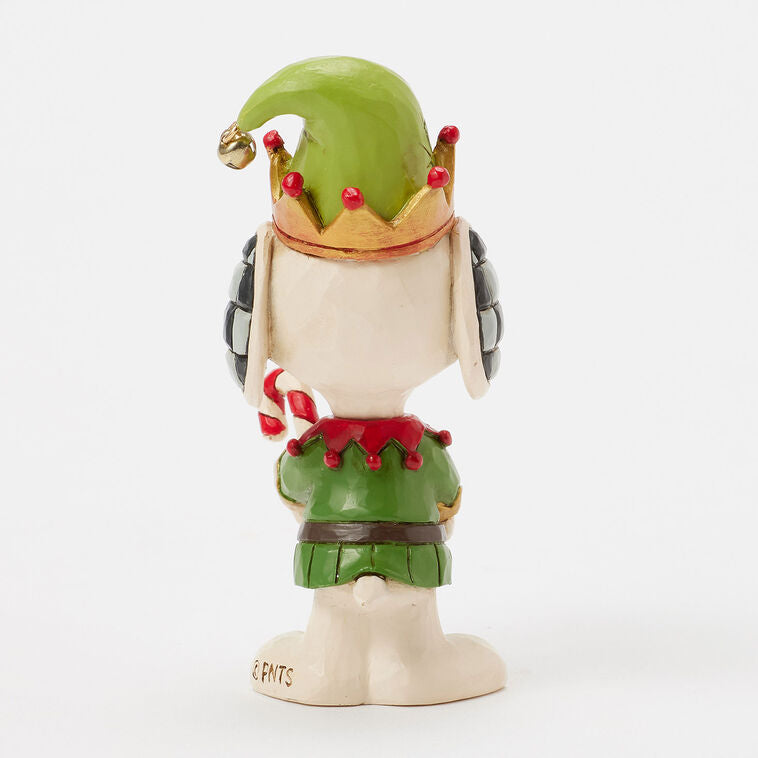 Enesco Jim Shore Peanuts Snoopy Christmas Elf Mini Figurine, 3.75"