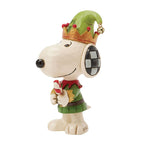 Enesco Jim Shore Peanuts Snoopy Christmas Elf Mini Figurine, 3.75"