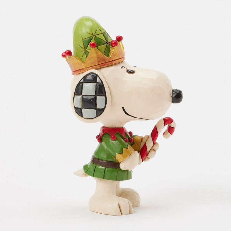 Enesco Jim Shore Peanuts Snoopy Christmas Elf Mini Figurine, 3.75"