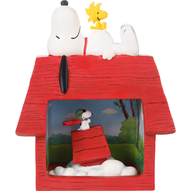  Precious Moments Peanuts Snoopy I've Got You, Red Baron Shadow Box, 5.5"