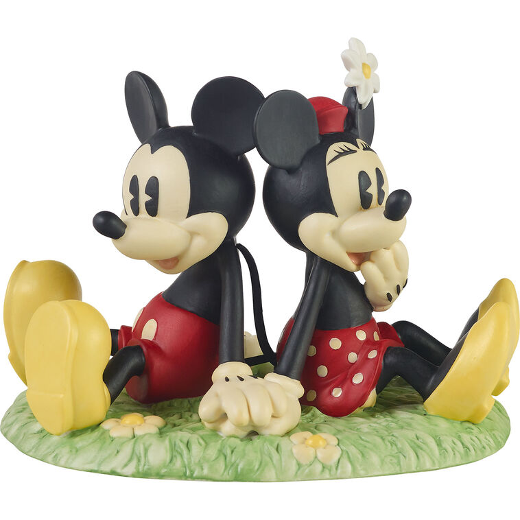  Precious Moments Disney Mickey Mouse And Minnie Mouse Holding Hands Figurine, 3.9"