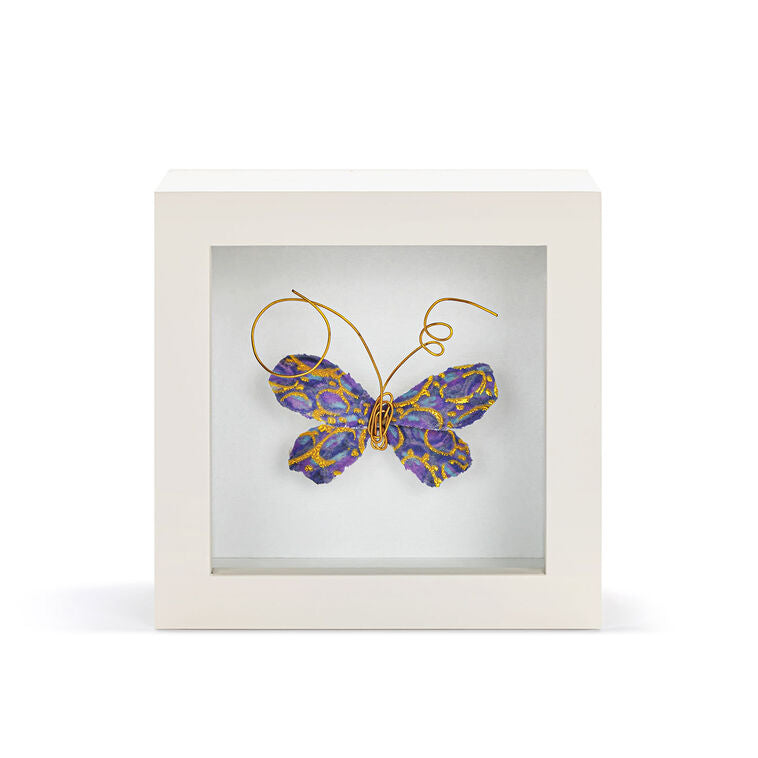  Demdaco Beautiful Soul Purple Butterfly Small Shadow Box Wall Decor, 4"
