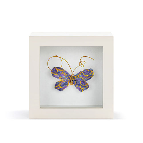  Demdaco Beautiful Soul Purple Butterfly Small Shadow Box Wall Decor, 4"