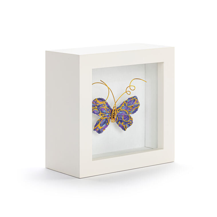  Demdaco Beautiful Soul Purple Butterfly Small Shadow Box Wall Decor, 4"