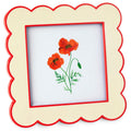 Hallmark Red And Cream Scalloped Square Picture Frame, 4x4