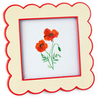 Hallmark Red And Cream Scalloped Square Picture Frame, 4x4