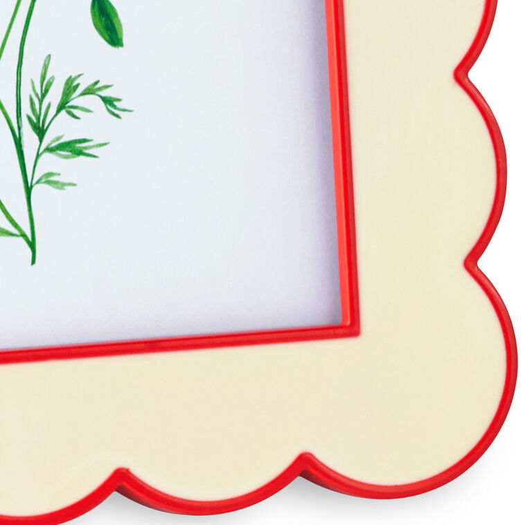 Hallmark Red And Cream Scalloped Square Picture Frame, 4x4