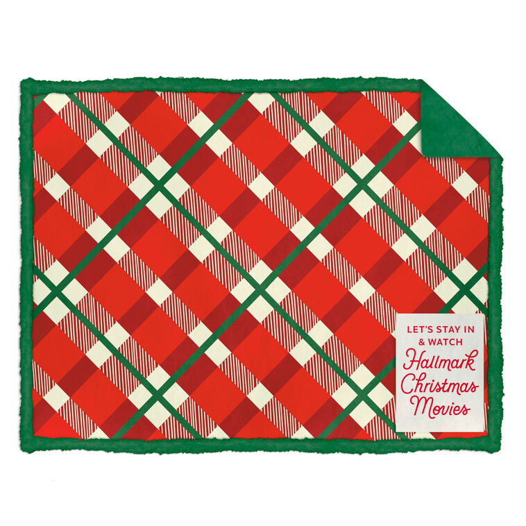  Hallmark Channel Let's Stay In Oversized Throw Blanket, 80x60