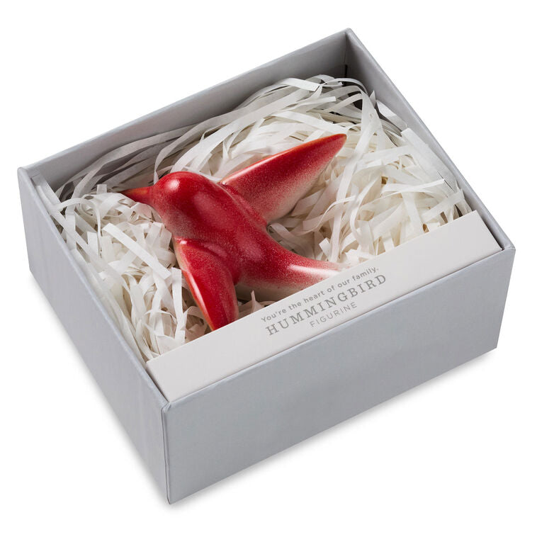 Hallmark Sculpted Red And Orange Hummingbird Figurine, 1.85"