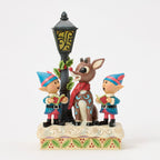 Enesco Jim Shore Rudolph And Elves Caroling Light-Up Figurine, 8.4"