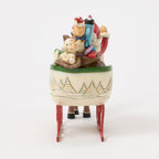 Enesco Jim Shore Rudolph Pulling Santa In Sleigh Figurine, 5"