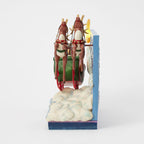 Enesco Jim Shore Heartwood Creek Santa Sleigh Musical Figurine With Light, 11.4"