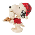 Enesco Jim Shore Peanuts Snoopy Santa With Cookie Plate Mini Figurine, 3.3"