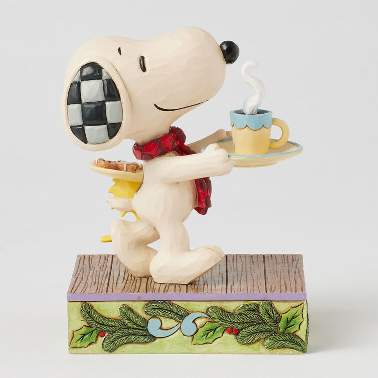 Enesco Jim Shore Peanuts Snoopy And Woodstock Cookies For Santa Figurine, 5"