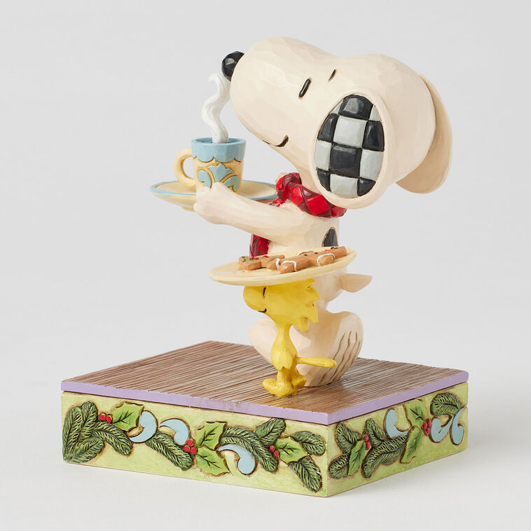 Enesco Jim Shore Peanuts Snoopy And Woodstock Cookies For Santa Figurine, 5"