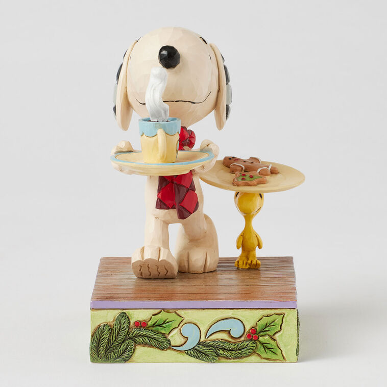 Enesco Jim Shore Peanuts Snoopy And Woodstock Cookies For Santa Figurine, 5"