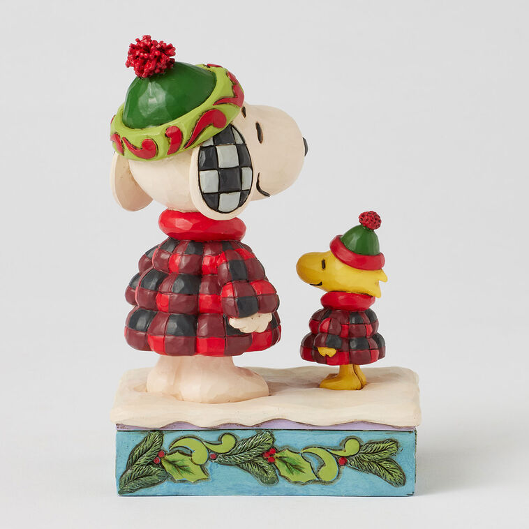 Enesco Jim Shore Peanuts Snoopy And Woodstock In Puffer Coats Figurine, 5.5"