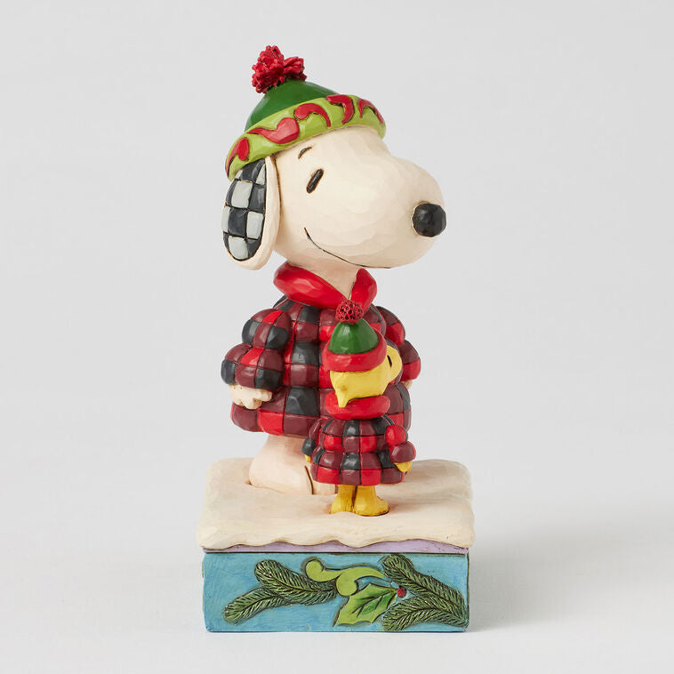Enesco Jim Shore Peanuts Snoopy And Woodstock In Puffer Coats Figurine, 5.5"