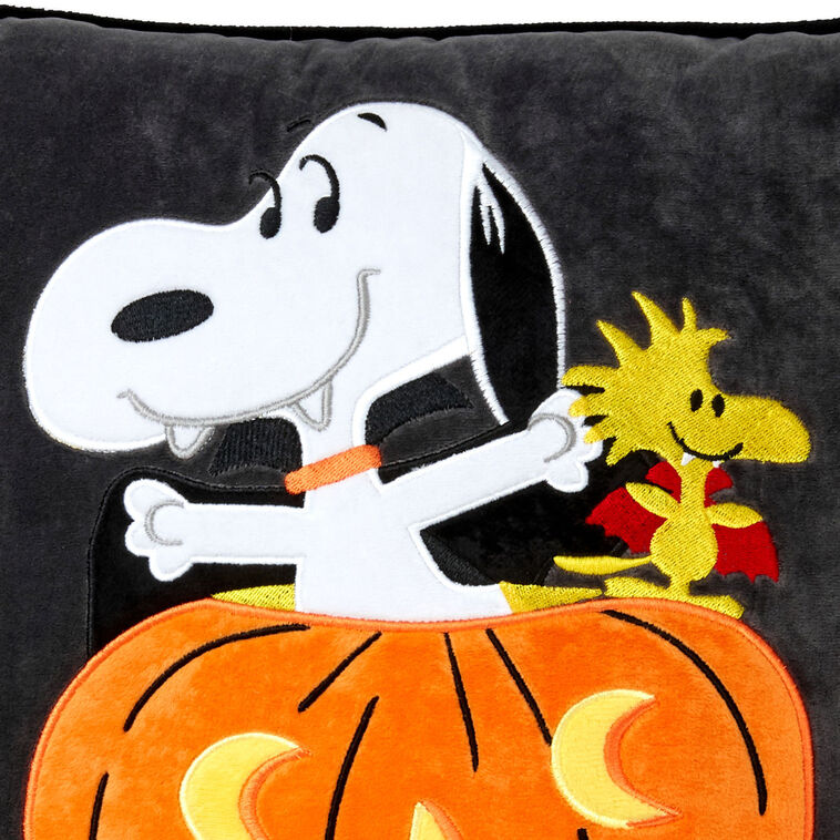 Hallmark Peanuts® Snoopy The Vampire Beagle Light-Up Pillow, 17x17