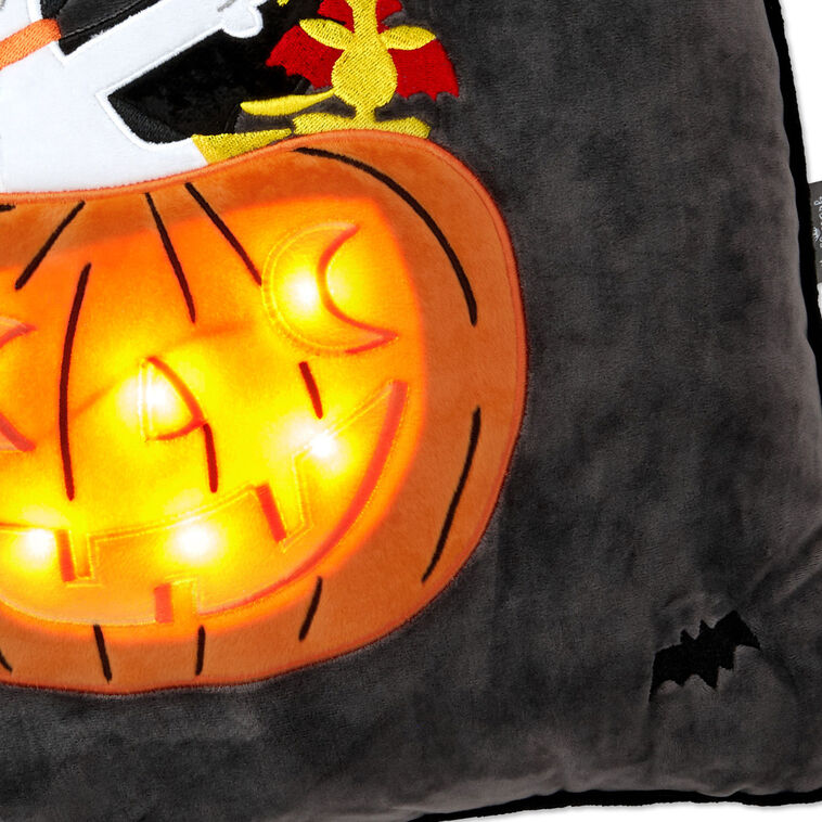 Hallmark Peanuts® Snoopy The Vampire Beagle Light-Up Pillow, 17x17