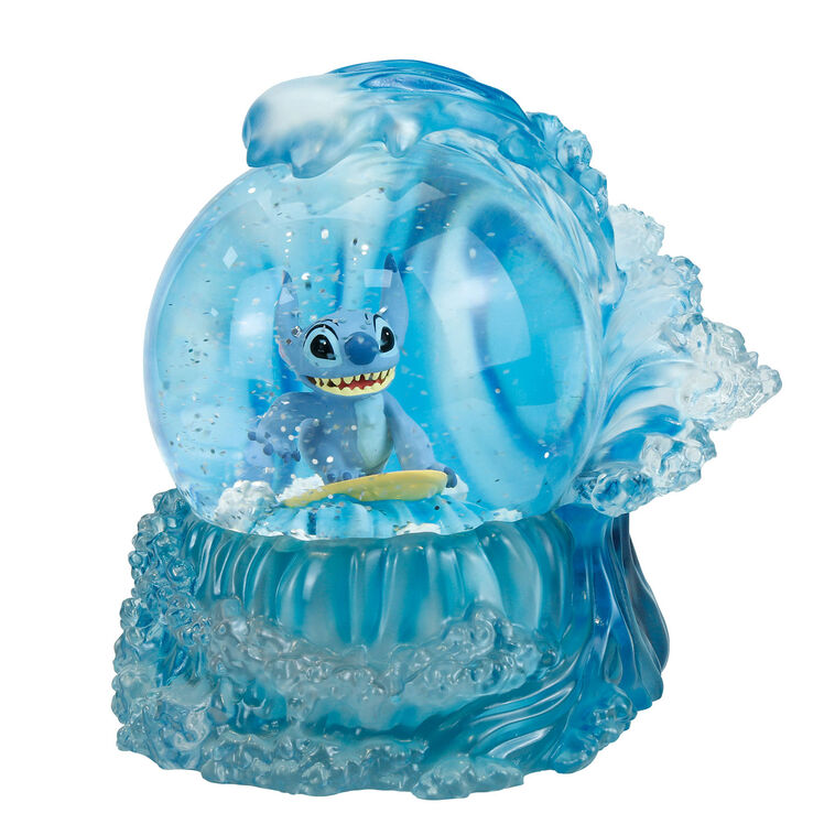 Enesco Disney Stitch Surfing Snow Globe Figurine, 6"