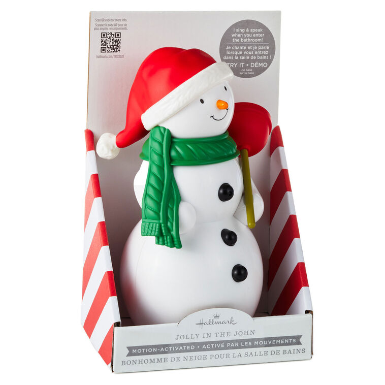 Hallmark Jolly In The John Holiday Snowman With Sound