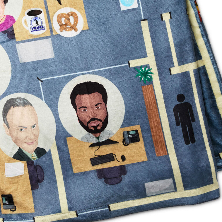 Hallmark The Office Dunder Mifflin Floor Plan Throw Blanket, 50x60