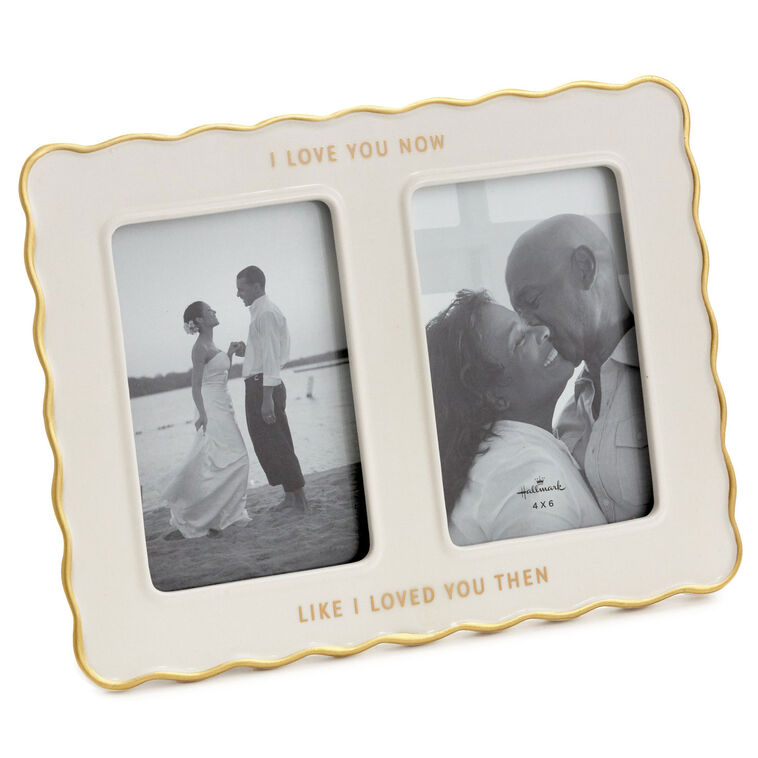 Hallmark Then And Now Ceramic Picture Frame, Holds 2 Photos