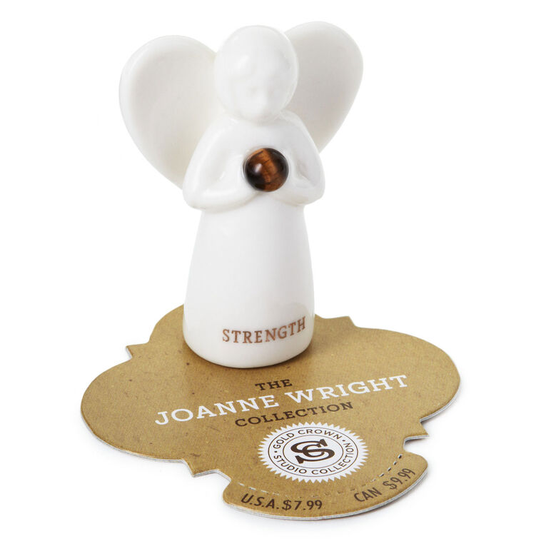 Hallmark Tiger Eye Angel Of Strength Mini Angel Figurine, 2"