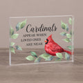  Carson Cardinals Appear Remembrance Glass Block Sign, 7x5