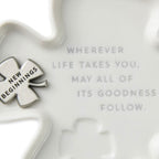 Hallmark Clover-Shaped Trinket Dish With Token