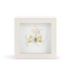  Demdaco Love From Above White And Gold Butterfly Small Shadow Box, 4"