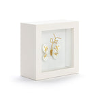  Demdaco Love From Above White And Gold Butterfly Small Shadow Box, 4"
