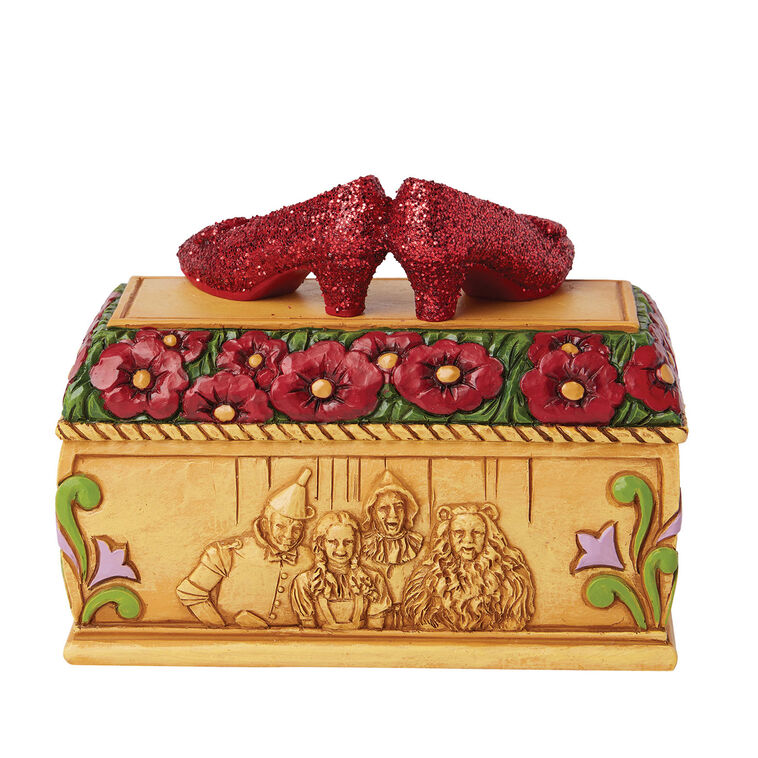 Enesco Jim Shore The Wizard Of Oz Ruby Slippers Trinket Box, 3.5"