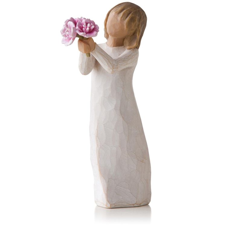  Willow Tree® Pink Peonies Thank You Flowers Figurine